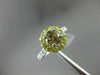 1.94CT MULTI COLOR CHOCOLATE FANCY DIAMOND 18KT 2 TONE GOLD HALO ENGAGEMENT RING