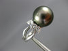 ESTATE .75CT DIAMOND & AAA TAHITIAN PEARL PLATINUM ROUND & PEAR SHAPE LOVE RING