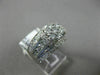 EXTRA LARGE 1.5CT DIAMOND 14K WHITE GOLD FLOWER CLUSTER FILIGREE ENGAGEMENT RING