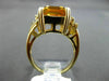 ESTATE 2.66CT DIAMOND & AAA YELLOW TOPAZ 14K YELLOW GOLD 3 STONE ENGAGEMENT RING