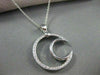 ESTATE .80CTW DIAMOND ROUND MOON 14KT WHITE GOLD PENDANT 28MM X 23MM #21919