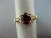 ESTATE 1.75CT DIAMOND & AAA RHODOLITE 14KT ROSE GOLD 3D OVAL ENGAGEMENT RING