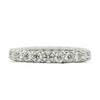 ESTATE 2.20CT DIAMOND 18KT WHITE GOLD MILGRAIN ETERNITY WEDDING ANNIVERSARY RING