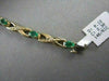 ESTATE 14KT 2.42 CTW EMERALD & DIAMONDS YELLOW GOLD BRACELET