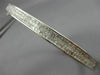 ESTATE 3.0CT PRINCESS CUT DIAMOND 14K WHITE GOLD 3D 3 ROW BANGLE BRACELET #21499