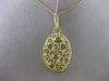 ESTATE EXTRA LARGE .52CT DIAMOND 14KT YELLOW GOLD 3D OVAL OPEN FILIGREE PENDANT