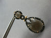 12.94CT WHITE & BLACK DIAMOND & AAA SMOKEY TOPAZ 14KT ROSE GOLD HANGING EARRINGS