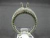 ANTIQUE WIDE .35CT DIAMOND 14KT WHITE GOLD 3D SEMI MOUNT ENGAGEMENT RING #15755