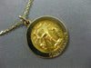 ESTATE 14KT YELLOW GOLD HANDCRAFTED CONFIRMATION FLOATING PENDANT & CHAIN #24988