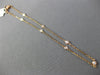 ESTATE LONG .21CT ROUND DIAMOND 14KT ROSE GOLD 3D CLASSIC BY THE YARD BRACELET