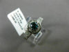 ESTATE 1.59CT WHITE & BLUE DIAMOND 14KT WHITE GOLD 3D SOLITAIRE ENGAGEMENT RING