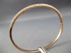 1.58CT DIAMOND 14KT ROSE GOLD 3 ROW CLASSIC PAVE SEMI ETERNITY BANGLE BRACELET