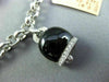 ESTATE LONG .81CT DIAMOND & MULTI GEM 14KT WHITE GOLD LUCKY BELL CHARM BRACELET
