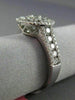 ESTATE WIDE .81CT DIAMOND 18KT WHITE GOLD FLOWER MILGRAIN CIRCULAR PROMISE RING