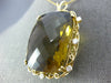 EXTRA LARGE 96.76CT DIAMOND & AAA SMOKY TOPAZ 14KT YELLOW GOLD FILIGREE PENDANT