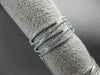 ESTATE LARGE 1.06CT DIAMOND 14KT WHITE GOLD MULTI WAVE DOUBLE CHAIN FUN RING