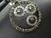 ESTATE LARGE 1.66CT DIAMOND 14K TWO TONE GOLD ETOILE CIRCULAR HANGING EARRINGS