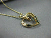 ESTATE .50CT MULTI GEM 14KT YELLOW GOLD OPEN HEART LOVE PENDANT  #18304
