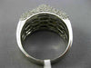 LARGE 3.25CT ROUND & PRINCESS DIAMOND 14K WHITE GOLD 3D PYRAMID ANNIVERSARY RING