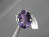 ESTATE LARGE 7.73CTW DIAMOND & AAA AMETHYST 14KT WHITE 3D FLORAL COCKTAIL RING
