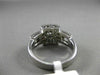 ANTIQUE WIDE .95CT DIAMOND 14KT WHITE GOLD SQUARE HALO ENGAGEMENT RING #15892