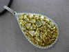 EXTRA LARGE 4.62CT WHITE & INTENSE YELLOW DIAMOND 18K TWO TONE GOLD LOVE PENDANT