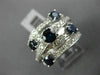 ESTATE WIDE 2.15CT DIAMOND SAPPHIRE 14KT WHITE GOLD CRISS CROSS ANNIVERSARY RING