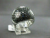 ESTATE LARGE 2.47CT BLACK & WHITE DIAMOND 18KT WHITE & BLACK GOLD FLOWER RING