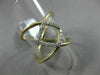 ESTATE WIDE .22CT DIAMOND 14KT YELLOW GOLD X OPEN CRISS CROSS INFINITY LOVE RING