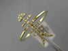 ESTATE WIDE .12CT ROUND DIAMOND 14KT YELLOW GOLD 3D LUCKY FISH SKELETON FUN RING