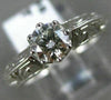 ANTIQUE .52CT DIAMOND 18K WHITE GOLD 3D FILIGREE SOLITAIRE ENGAGEMENT RING #6195