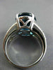 ESTATE 10.16CT DIAMOND & LONDON BLUE TOPAZ 14KT WHITE GOLD OVAL ENGAGEMENT RING