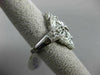 ESTATE LARGE .52CT DIAMOND 14KT WHITE GOLD 3D OPEN FILIGREE MARQUISE FLOWER RING