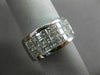ESTATE WIDE 1.96CT PRINCESS DIAMOND 14K WHITE GOLD 3D INVISIBLE ANNIVERSARY RING