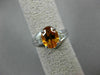 ESTATE 1.82CT DIAMOND & CITRINE 14KT WHITE GOLD 3 STONE PAST PRESENT FUTURE RING