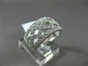 ESTATE WIDE .40CT DIAMOND 14K WHITE GOLD X INFINITY MULTI ROW ANNIVERSARY RING