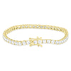 ESTATE 7.0CT DIAMOND 14KT YELLOW GOLD 3D CLASSIC ROUND TENNIS BRACELET