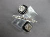 ESTATE WIDE .51CT DIAMOND & BLACK ENAMEL 14KT WHITE GOLD DOUBLE SQUARE FUN RING