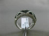 ESTATE 1.30CT WHITE & BLACK DIAMOND 18KT WHITE GOLD 3D ZIG ZAG WAVE WEDDING RING