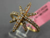 ESTATE LARGE .48CT DIAMOND 18KT ROSE GOLD 3D CLASSIC SNOWFLAKE STAR LOVE RING