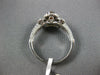 ESTATE 1.5CT WHITE & CHOCOLATE FANCY DIAMOND 14K WHITE GOLD OVAL ENGAGEMENT RING