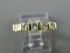 ESTATE .62CT PRINCESS DIAMOND 14KT YELLOW GOLD 3D 5 STONE ANNIVERSARY RING #2592
