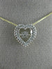 ESTATE .12CT DIAMOND 14KT 2 TONE GOLD CLUSTER HEART DANCING DIAMOND LOVE PENDANT