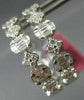 ESTATE EXTRA LARGE 3.38CT DIAMOND 18KT WHITE GOLD HOOP HUGGIE HANGING EARRINGS