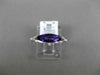 ESTATE .98CT DIAMOND & AAA CUSHION CUT AMETHYST 14KT WHITE GOLD 3D LOVE FUN RING