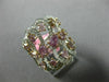 EXTRA LARGE 3.15CT WHITE & PINK DIAMOND 18K WHITE & ROSE GOLD ANNIVERSARY RING