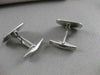 ANTIQUE LARGE 14K WHITE GOLD RECTANGLE ENGRAVABLE MONOGRAM CUFFLINKS 20MM #2091