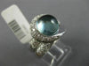 ESTATE WIDE 2.50CT DIAMOND & CABOCHON BLUE TOPAZ 18KT WHITE GOLD LOVE KNOT RING