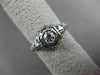 ANTIQUE .40CT OLD MINE DIAMOND 18KT WHITE GOLD 3D FILIGREE ENGAGEMENT RING 20335