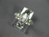 LARGE .24CT DIAMOND 14KT WHITE GOLD 3D MARQUISE SEMI MOUNT ENGAGEMENT RING #4908